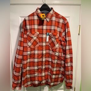 Carhartt Rugged Flex relaxed fit pearl snap flannel. Size Large TALL